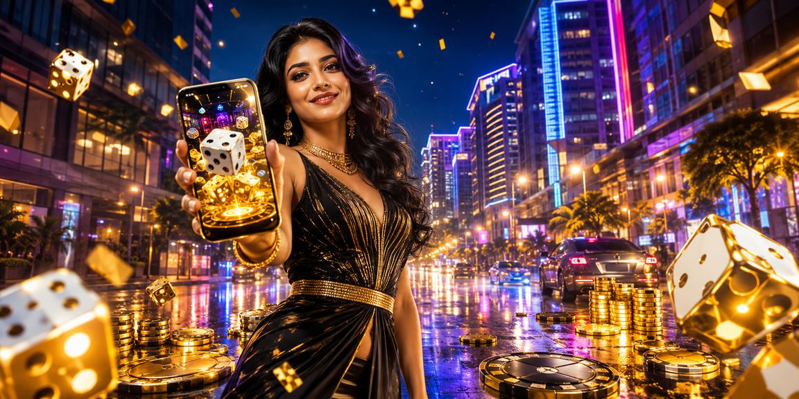 ঢাকায় নিয়ন আলোয় vip 3 ডাইস গেম মোবাইল অ্যাপে খেলছেন একজন খেলোয়াড়